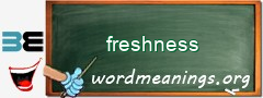 WordMeaning blackboard for freshness